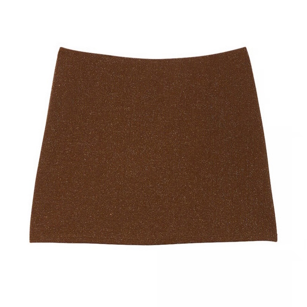Victoria's Secret Shimmery Brown w/Gold Mini Skirt NWT